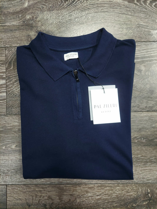 Pal Zileri zip Pique Polo