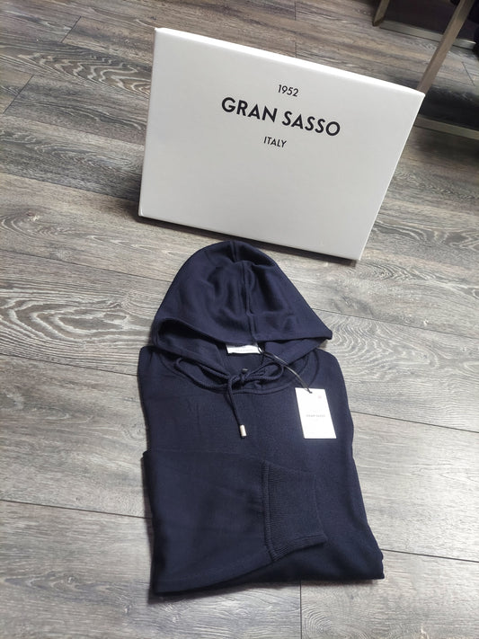 Gran Sasso fine knit long sleeve hoodie