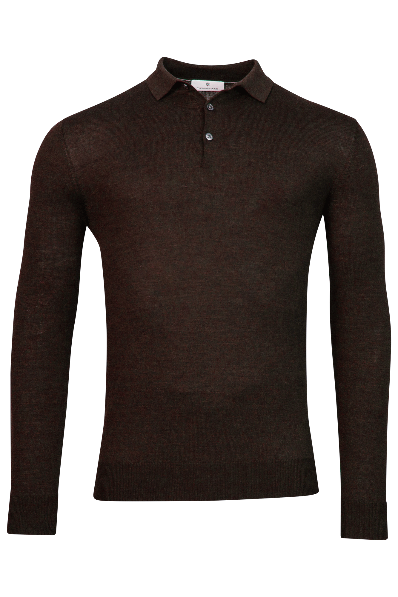 Thomas Maine 3 Button Long Sleeve Polo