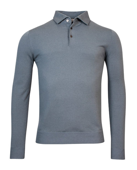 Thomas Maine 3 Button Long Sleeve Polo