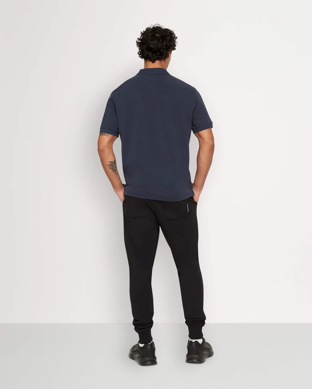 Moose Knuckles 3 Button polo- Navy