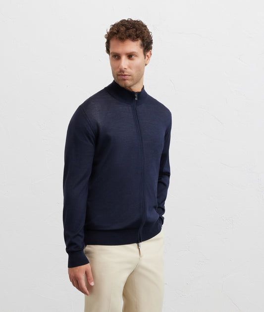 Pal Zileri zip polo fine knit long sleeve