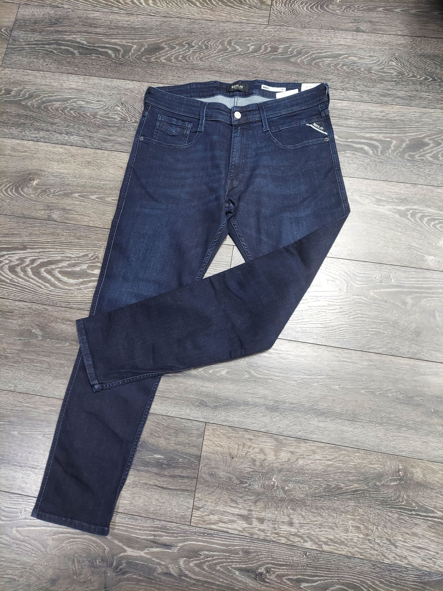 Replay- Jeans slim fit Anbass power strech dark indigo