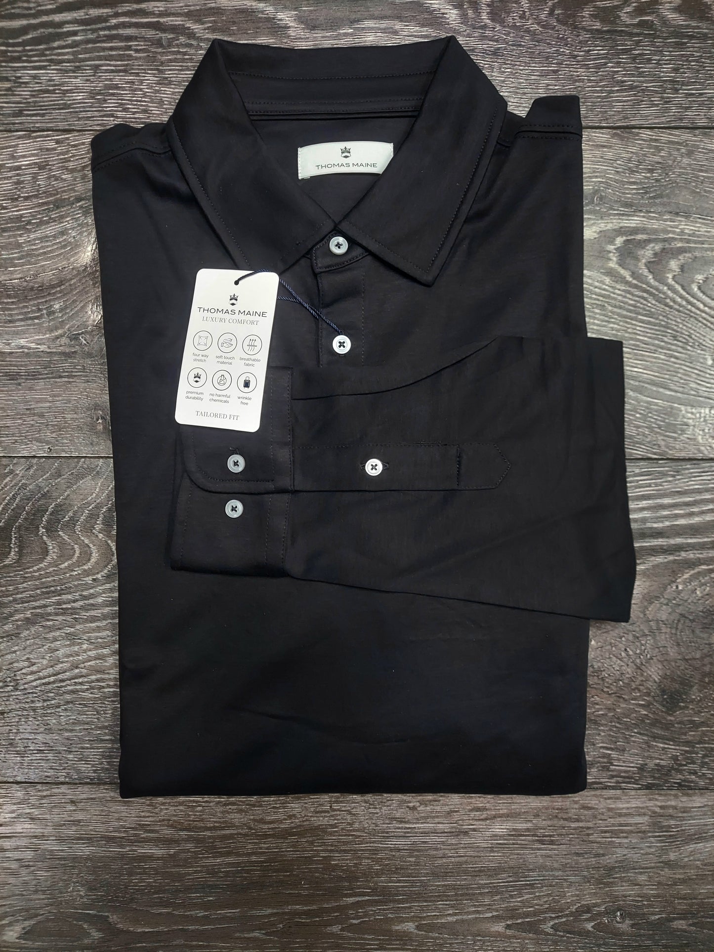 Thomas Maine long Sleeve polo