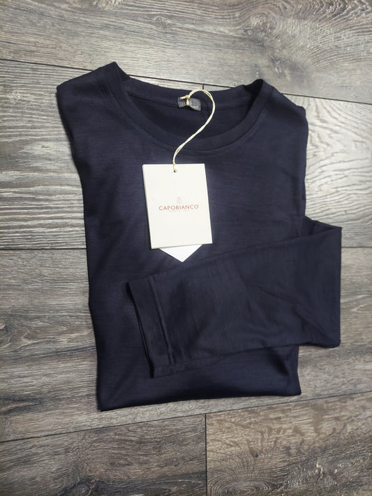 Capobianco long sleeve T shirt (navy)