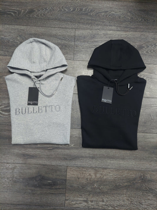 Bulletto script hoodie - Marl /grey, black