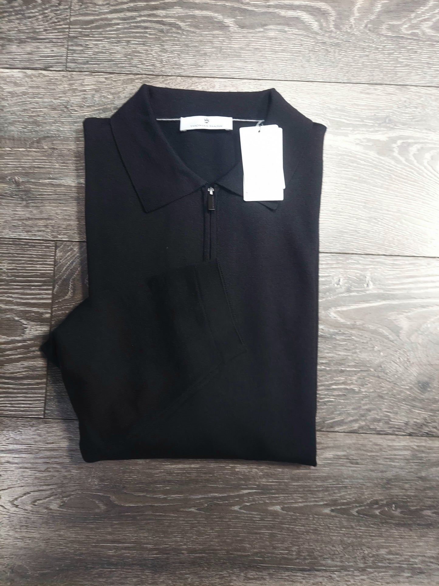 Thomas Maine zip Long Sleeve Polo
