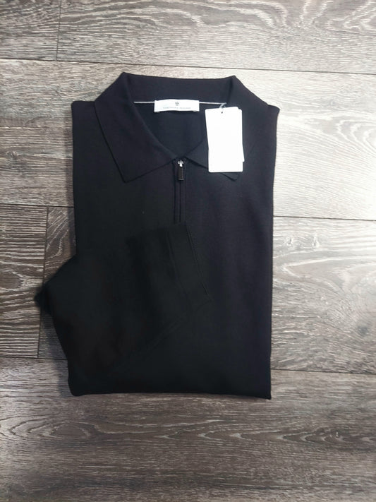 Thomas Maine zip Long Sleeve Polo