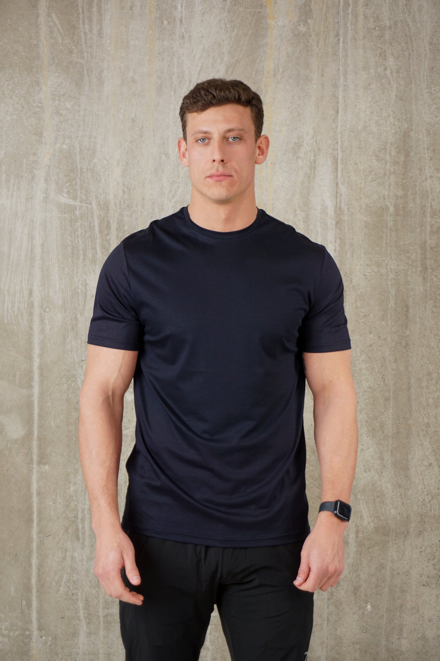 Bulletto Mercerised Cotton T Shirt Navy