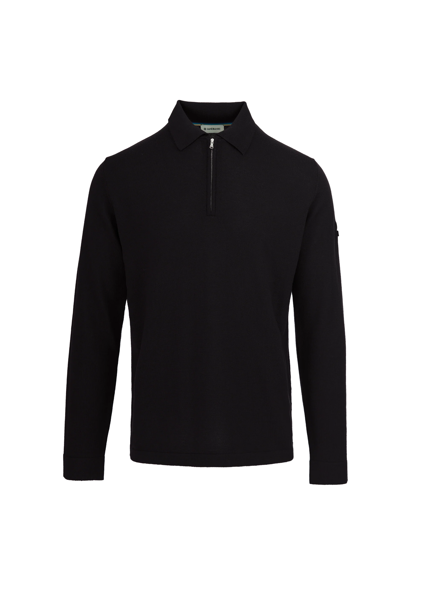 Sandbanks merino wool zip polo