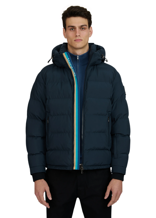 Sandbanks banks tri-colour puffer jkt
