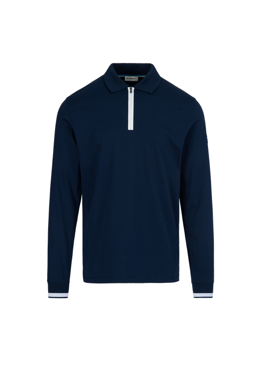 Sandbanks Silicone Zip Polo Shirt long sleeve