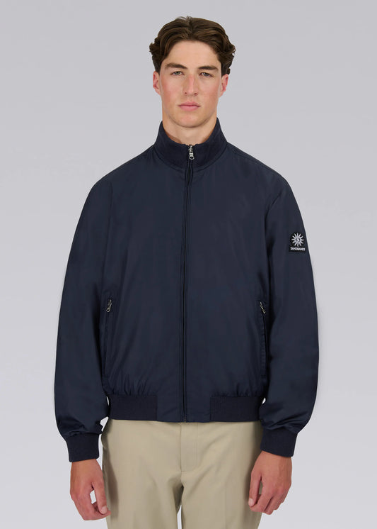 Sandbanks reversible funnel neck bomber jacket.