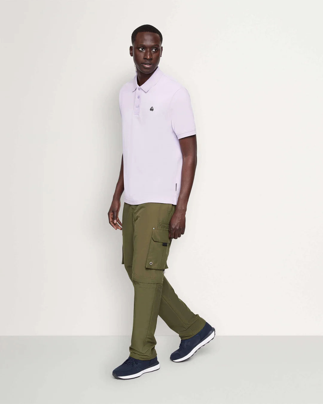 Moose Knuckles 3 Button polo- Lilac