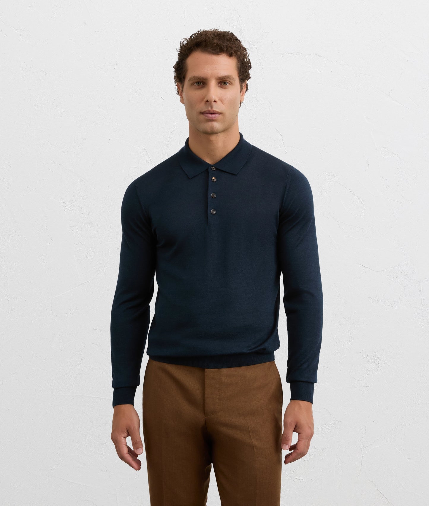 Pal Zileri 3 button fine knit polo