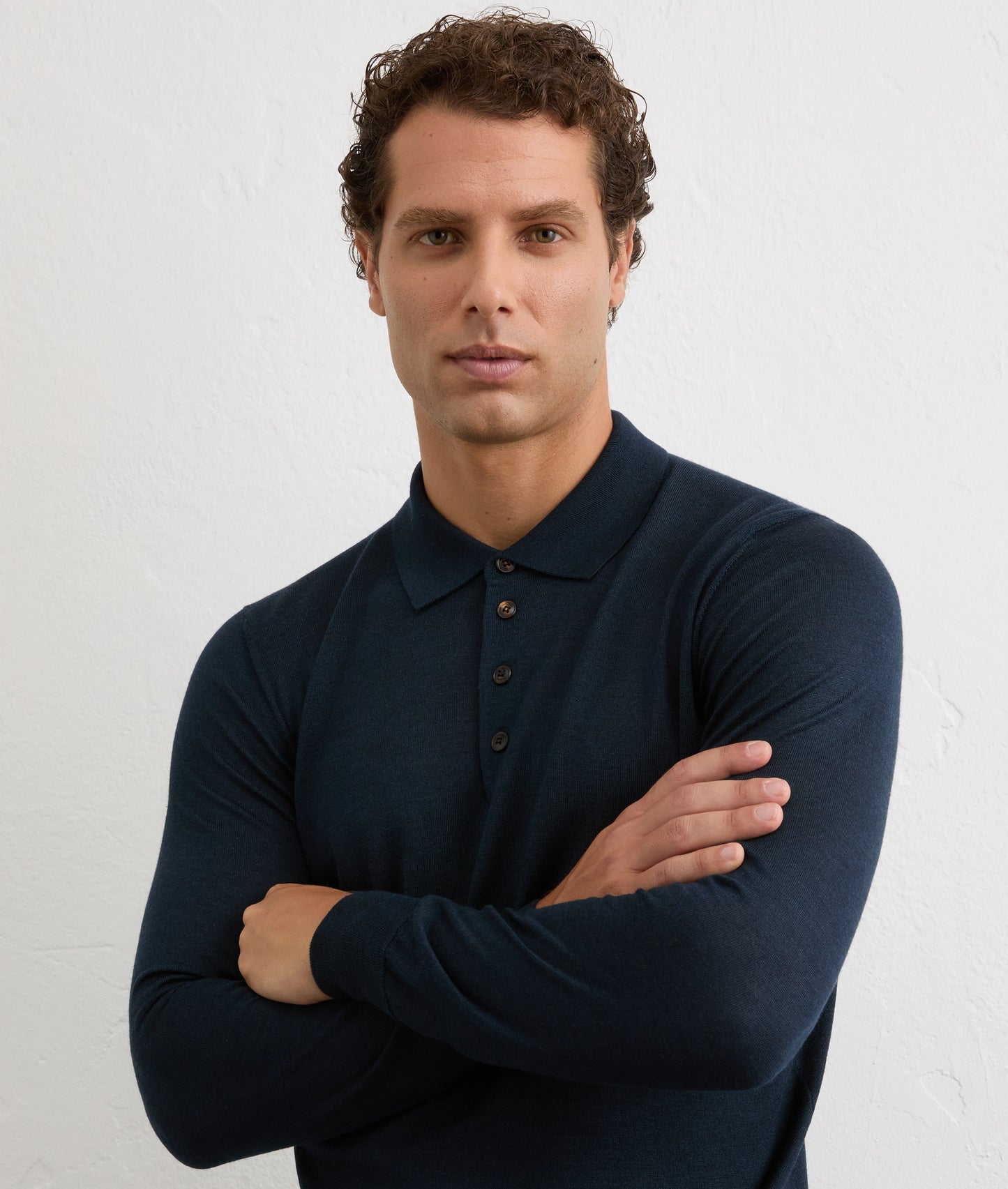Pal Zileri 3 button fine knit polo