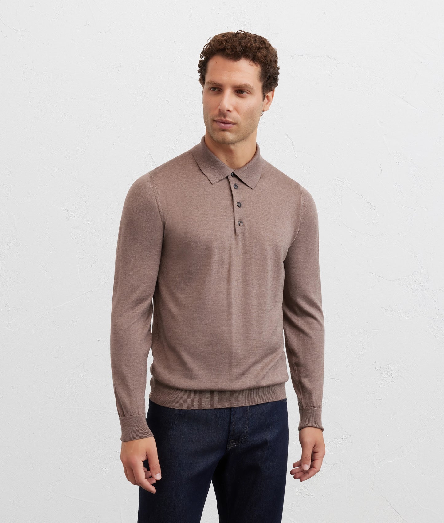 Pal Zileri 3 button fine knit polo